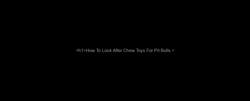 <h1>How To Look After Chew Toys For Pit Bulls.</h1>